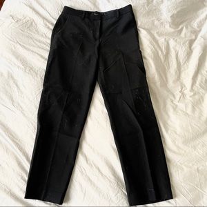 THEORY Sleek Flannel Cropped Tailored Trousers